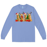 Colony Blue golden dogs with christmas Long Sleeve Tee - Zillion Design Studio