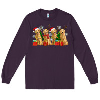 Plum golden dogs with christmas Long Sleeve Tee - Zillion Design Studio