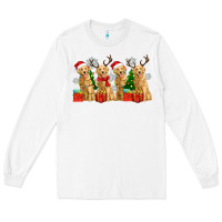 White golden dogs with christmas Long Sleeve Tee - Zillion Design Studio
