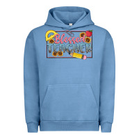 Pigment Pebble Blue blessed teacher Urban Hoodie - MaliasSmallBusiness