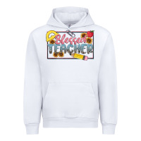 White blessed teacher Urban Hoodie - MaliasSmallBusiness