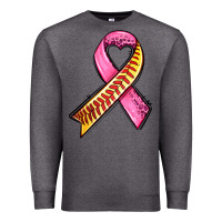 Charcoal Heather breast cancer sport ribbons Premium Sweatshirt - AdoDesignShop