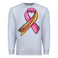 Heather Grey breast cancer sport ribbons Premium Sweatshirt - AdoDesignShop