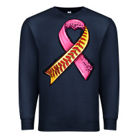 Navy breast cancer sport ribbons Premium Sweatshirt - AdoDesignShop
