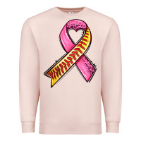 Pale Pink breast cancer sport ribbons Premium Sweatshirt - AdoDesignShop