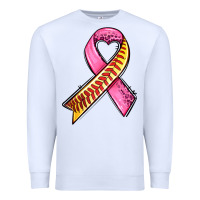 White breast cancer sport ribbons Premium Sweatshirt - AdoDesignShop