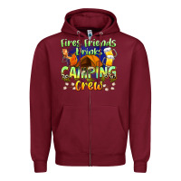 Burgundy fires friends drinks camping crew Zipper Hoodie - Zillion Design Studio