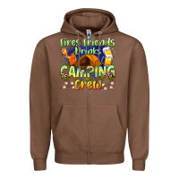 Chestnut fires friends drinks camping crew Zipper Hoodie - Zillion Design Studio
