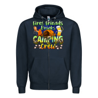Navy fires friends drinks camping crew Zipper Hoodie - Zillion Design Studio