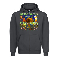 Smoke fires friends drinks camping crew Zipper Hoodie - Zillion Design Studio