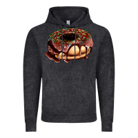 Vintage Black chocolate donut with candies Vintage Hoodie - AdoDesignShop