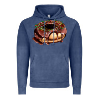 Vintage Denim chocolate donut with candies Vintage Hoodie - AdoDesignShop