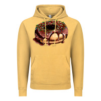 Vintage Mustard chocolate donut with candies Vintage Hoodie - AdoDesignShop