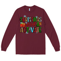 Burgundy christmas spirit activite Long Sleeve Tee - Zillion Design Studio