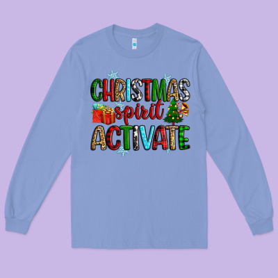 Christmas Spirit Activite Long Sleeve Tee Designed By Zillion Design Studio