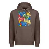 Coffee autism cassette tapes Premium Hoodie - MaliasSmallBusiness