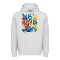 Dove Grey autism cassette tapes Premium Hoodie - MaliasSmallBusiness
