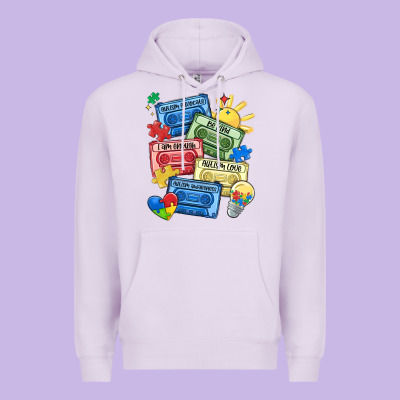 Autism Cassette Tapes Premium Hoodie Designed By Maliassmallbusiness