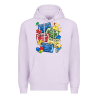 Lilac autism cassette tapes Premium Hoodie - MaliasSmallBusiness