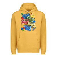 Mustard autism cassette tapes Premium Hoodie - MaliasSmallBusiness