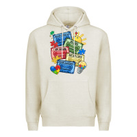 Oatmeal Heather autism cassette tapes Premium Hoodie - MaliasSmallBusiness