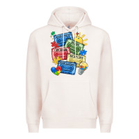 Pale Pink autism cassette tapes Premium Hoodie - MaliasSmallBusiness
