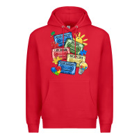 Red autism cassette tapes Premium Hoodie - MaliasSmallBusiness
