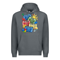 Rock autism cassette tapes Premium Hoodie - MaliasSmallBusiness