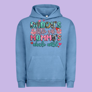 Daddy's Little Girl Mommy's Whole World Urban Hoodie Designed By Maliassmallbusiness