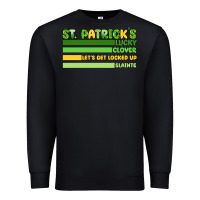 Black st. patricks lucky clover  artiststas Premium Sweatshirt - Artiststas