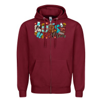 Burgundy nurse mom Zipper Hoodie - texasbilliewilder