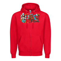 Red nurse mom Zipper Hoodie - texasbilliewilder