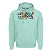 Seafoam nurse mom Zipper Hoodie - texasbilliewilder