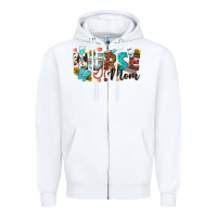 White nurse mom Zipper Hoodie - texasbilliewilder