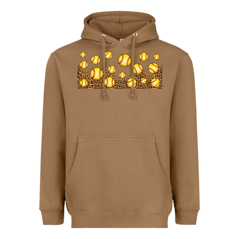 Leopard Softball 16oz Libbey Glass Heavyweight Hoodie by HRA Design Shop | Teevron