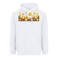 White leopard softball 16oz libbey glass Heavyweight Hoodie - HRA Design Shop