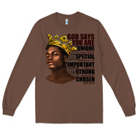 Chestnut afro man god says you are Long Sleeve Tee - texasbilliewilder