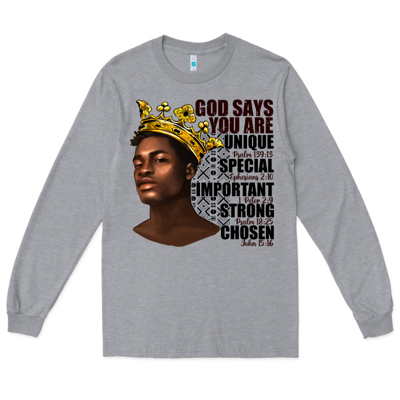 Afro Man God Says You Are Long Sleeve Tee by texasbilliewilder | Teevron