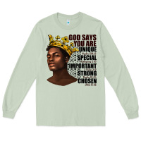 Matcha afro man god says you are Long Sleeve Tee - texasbilliewilder