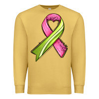 Antique Gold breast cancer sport ribbons Premium Sweatshirt - AdoDesignShop