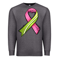Charcoal Heather breast cancer sport ribbons Premium Sweatshirt - AdoDesignShop