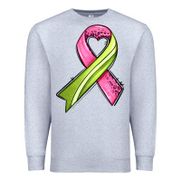 Heather Grey breast cancer sport ribbons Premium Sweatshirt - AdoDesignShop