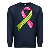 Navy breast cancer sport ribbons Premium Sweatshirt - AdoDesignShop