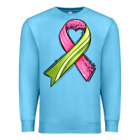 Ocean Blue breast cancer sport ribbons Premium Sweatshirt - AdoDesignShop