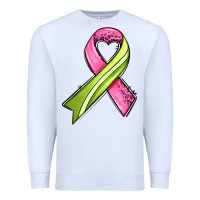 White breast cancer sport ribbons Premium Sweatshirt - AdoDesignShop