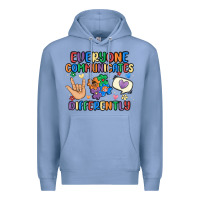 Colony Blue everyone communicates differently Premium Hoodie - MaliasSmallBusiness