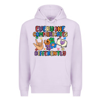 Lilac everyone communicates differently Premium Hoodie - MaliasSmallBusiness