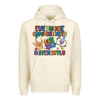 Sandshell everyone communicates differently Premium Hoodie - MaliasSmallBusiness