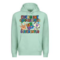Seafoam everyone communicates differently Premium Hoodie - MaliasSmallBusiness