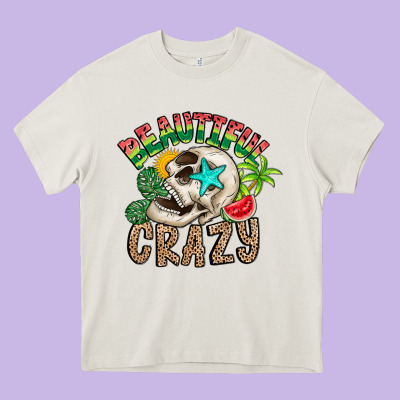 Beautiful Crazy Summer Heavy Core Tee Designed By Cowhidedigitalart